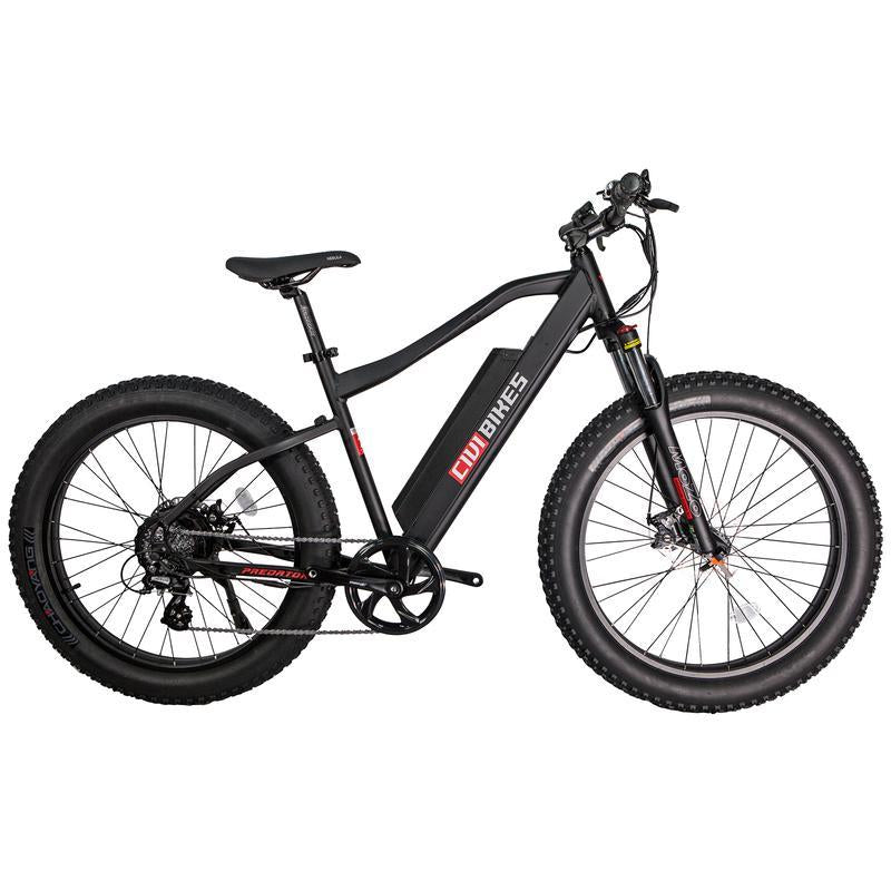 CiviBikes PREDATOR 500W All Terrain Black Fat Tire Electric Bike 26 Inch