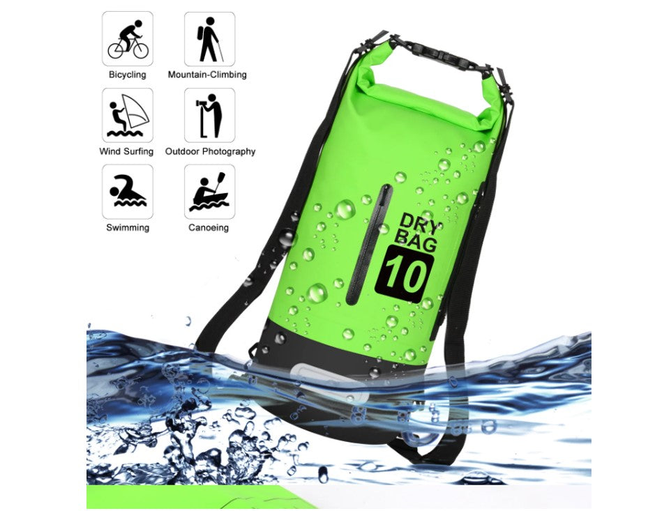 10L Dry Bag Waterproof Dual Strap Floating Backpack