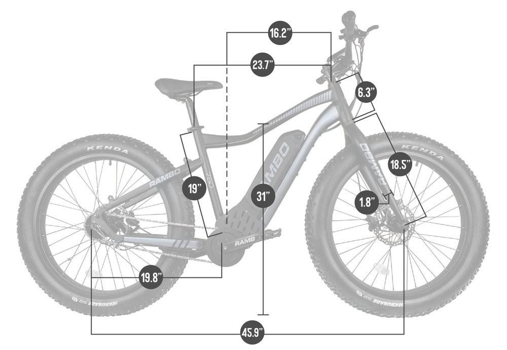 RAMBO PURSUIT 750W 26" All Terrain Fat Tire Electric Bike