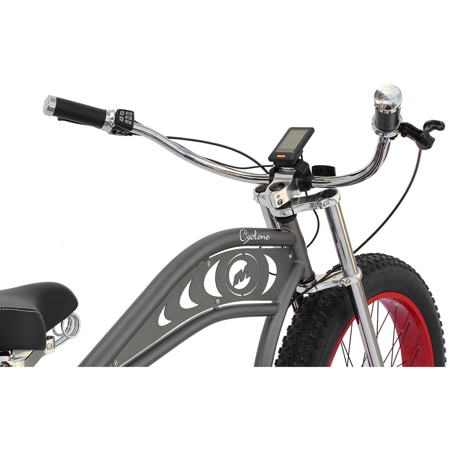 Micargi Cyclone 500W 48V Chopper Style Fat Tire Cruiser Electric Bike Full Package