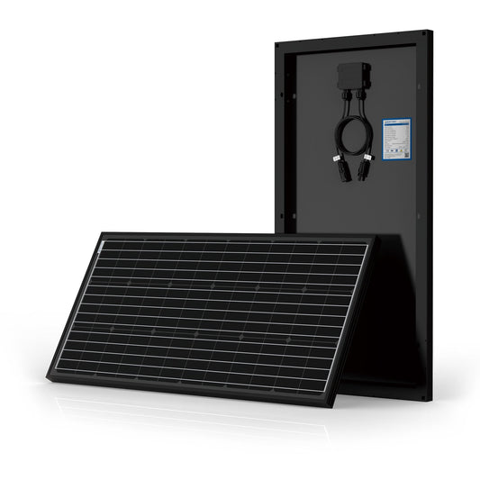 ACOPOWER 100W Black Mono Solar Panel, 12V