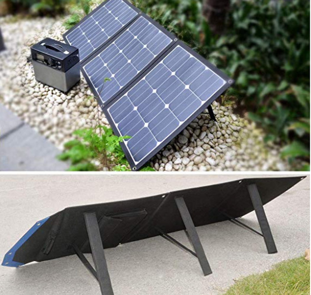 ACOPOWER LTK 105W Foldable Solar Panel Kit, w/ 10A Charge Controller