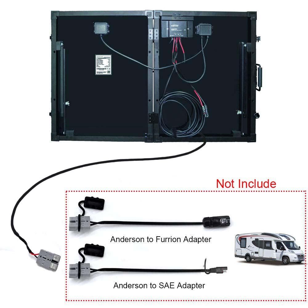 ACOPOWER PTK 100W Portable Solar Panel Kit Briefcase, with 20A Waterproof Charge Controller